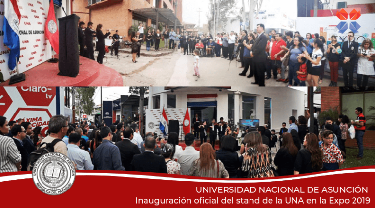 Autoridades de la UNA inauguran stand en la Expo de Mariano Roque Alonso