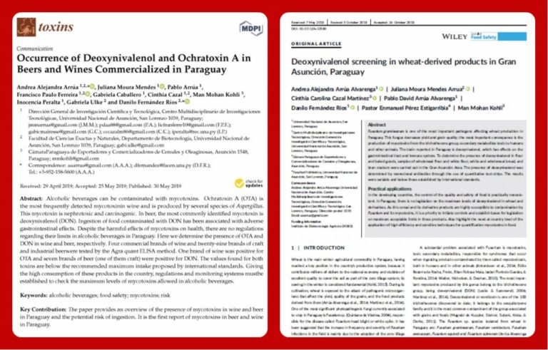 Investigaciones revelan presencia de micotoxinas en bebidas alcohólicas y derivados del trigo