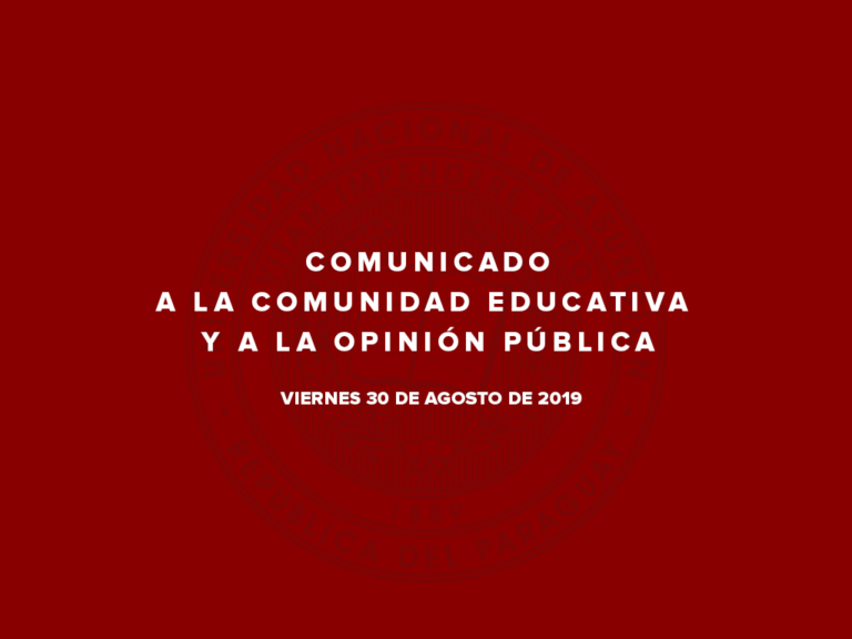 COMUNICADO A LA COMUNIDAD EDUCATIVA Y A LA OPINIÓN PÚBLICA