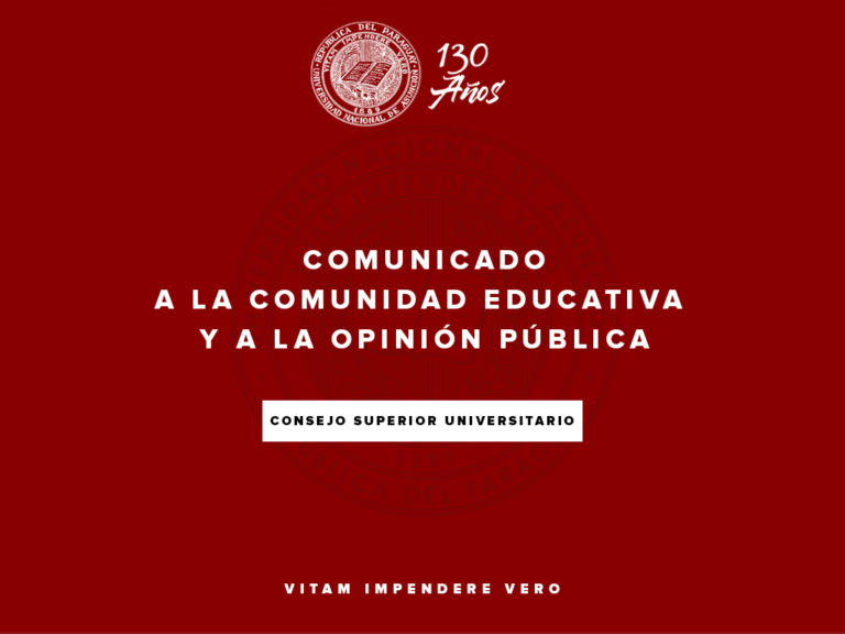 Comunicado a la Comunidad Educativa y a la Opinión Pública – Paro Total de Actividades