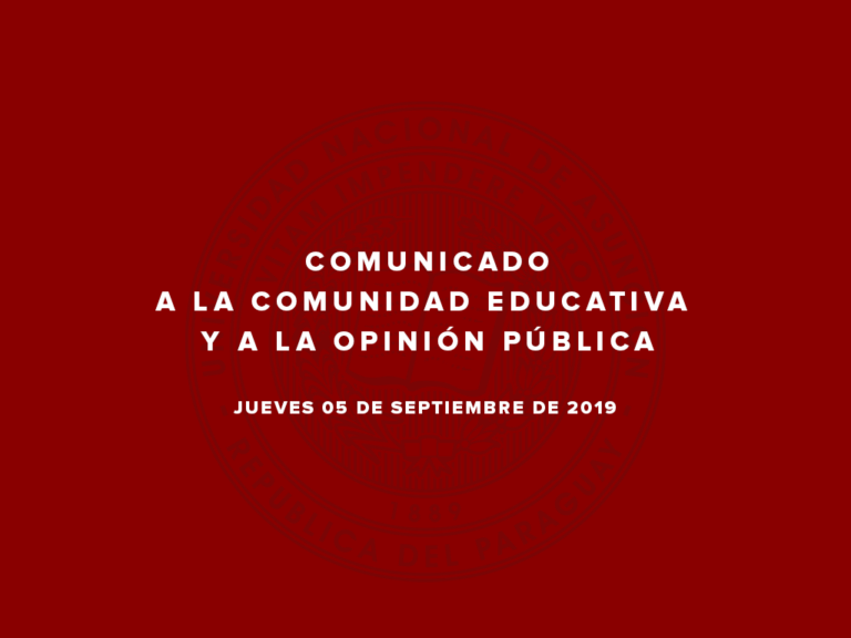 COMUNICADO A LA COMUNIDAD EDUCATIVA Y A LA OPINIÓN PÚBLICA