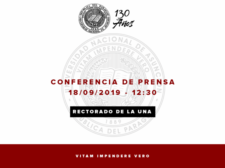 Conferencia de Prensa en Rectorado de la UNA (18/09/2019)