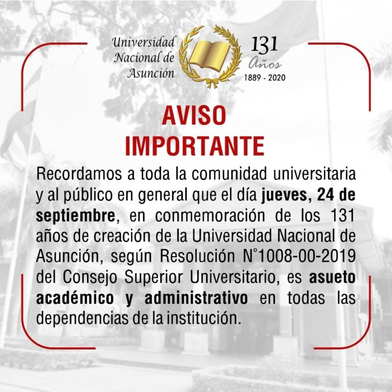 24 de septiembre, asueto universitario