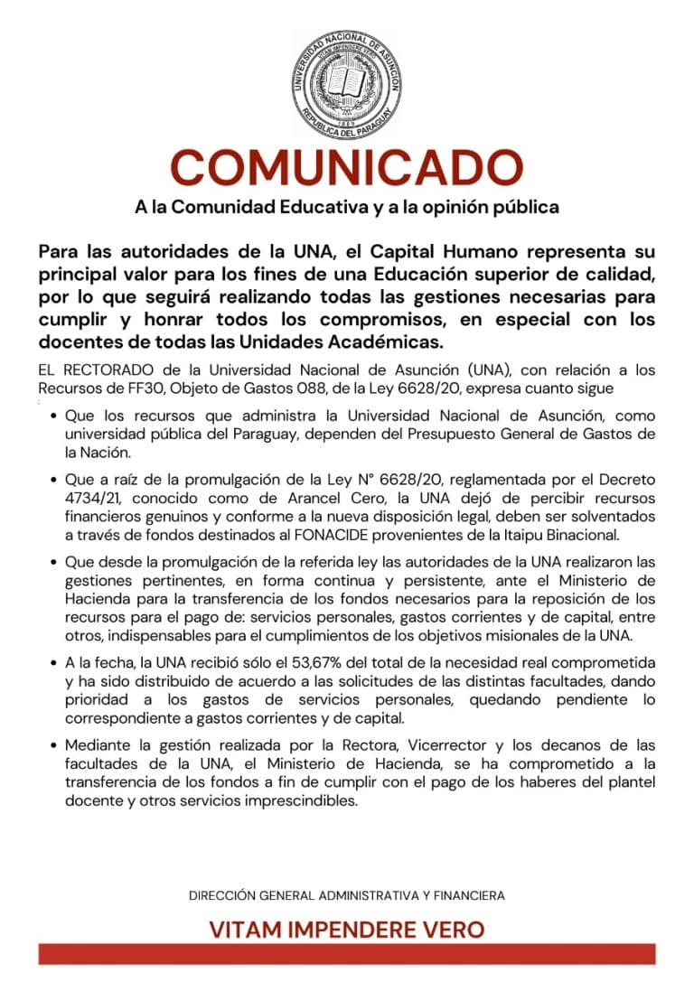 Comunicado a la Comunidad Educativa y a la opinión pública (03/12/2021)