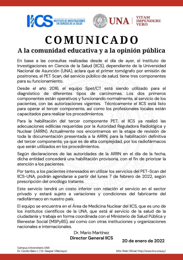 COMUNICADO a la comunidad educativa y a la opinión pública