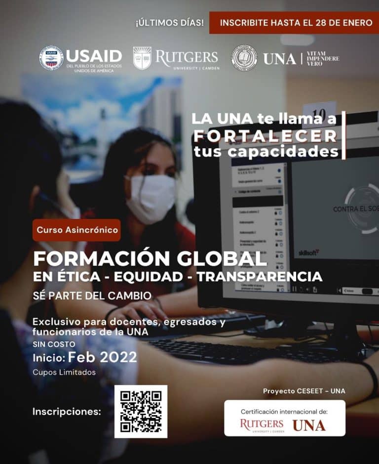 CURSO DE FORMACIÓN GLOBAL EN ÉTICA, EQUIDAD Y TRANSPARENCIA