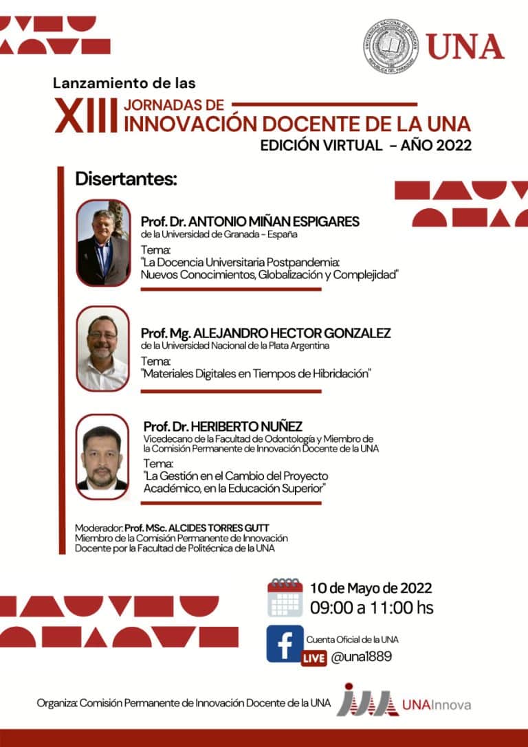 Lanzamiento de las XIII Jornadas de Innovación Docente de la UNA – 2022