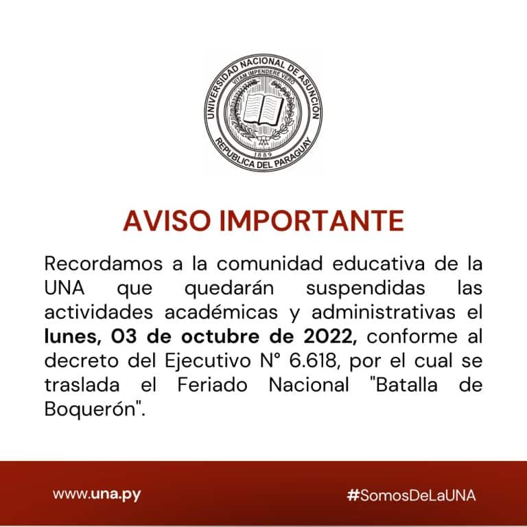 Aviso sobre Feriado Nacional 03/10