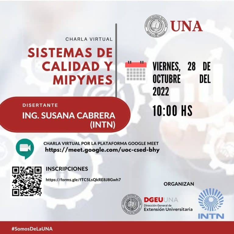 Charla virtual «Sistemas de calidad y Mipymes»