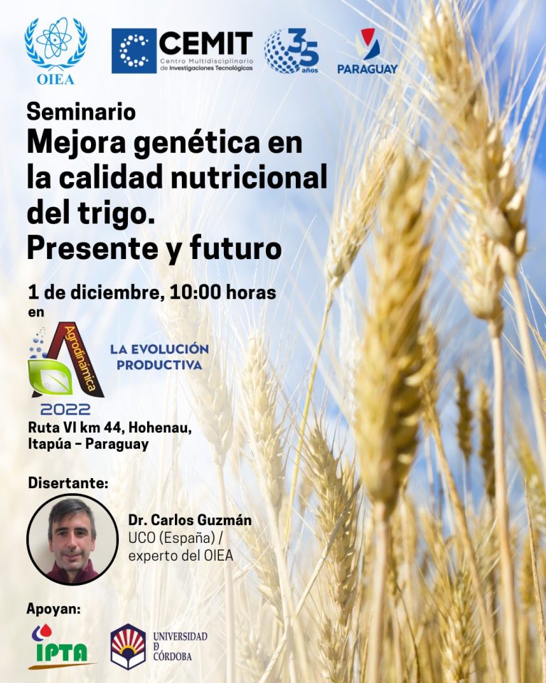 Seminario: «Mejora genética en la calidad nutricional del trigo. Presente y futuro»