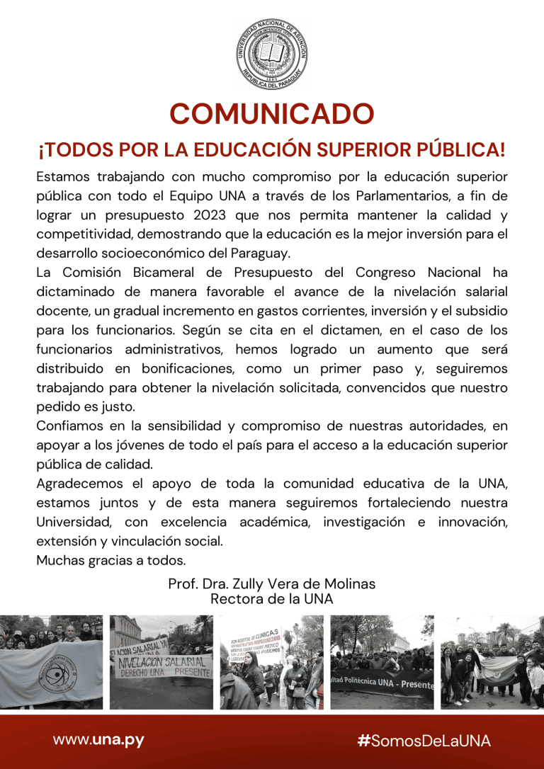 ¡TODOS POR LA EDUCACIÓN SUPERIOR PÚBLICA!