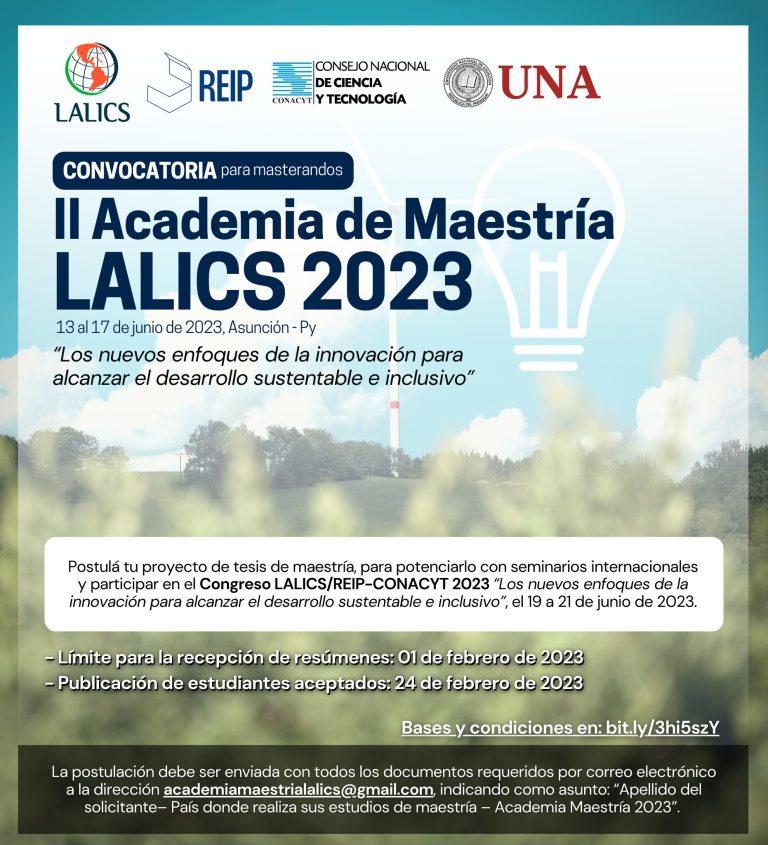 Convocatoria II Academia de Maestría. LALICS 2023