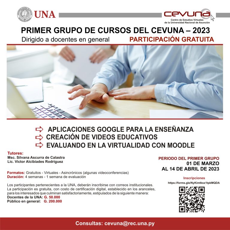 Cursos de participación gratuita CEVUNA – convocatoria marzo/abril 2023