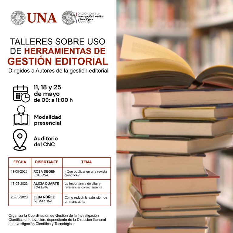 TALLERES SOBRE USO DE HERRAMIENTAS DE GESTIÓN EDITORIAL