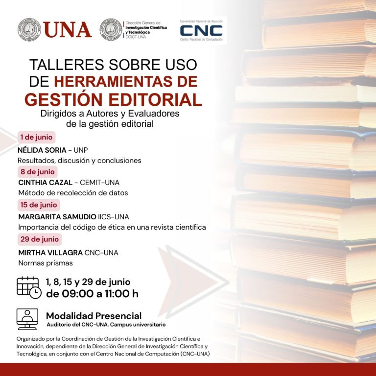 Segundo ciclo de TALLERES SOBRE USO DE HERRAMIENTAS DE GESTIÓN EDITORIAL