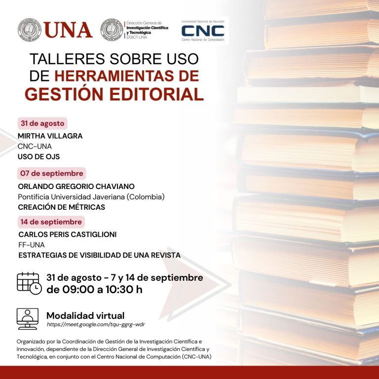 Tercer ciclo de TALLERES SOBRE USO DE HERRAMIENTAS DE GESTIÓN EDITORIAL