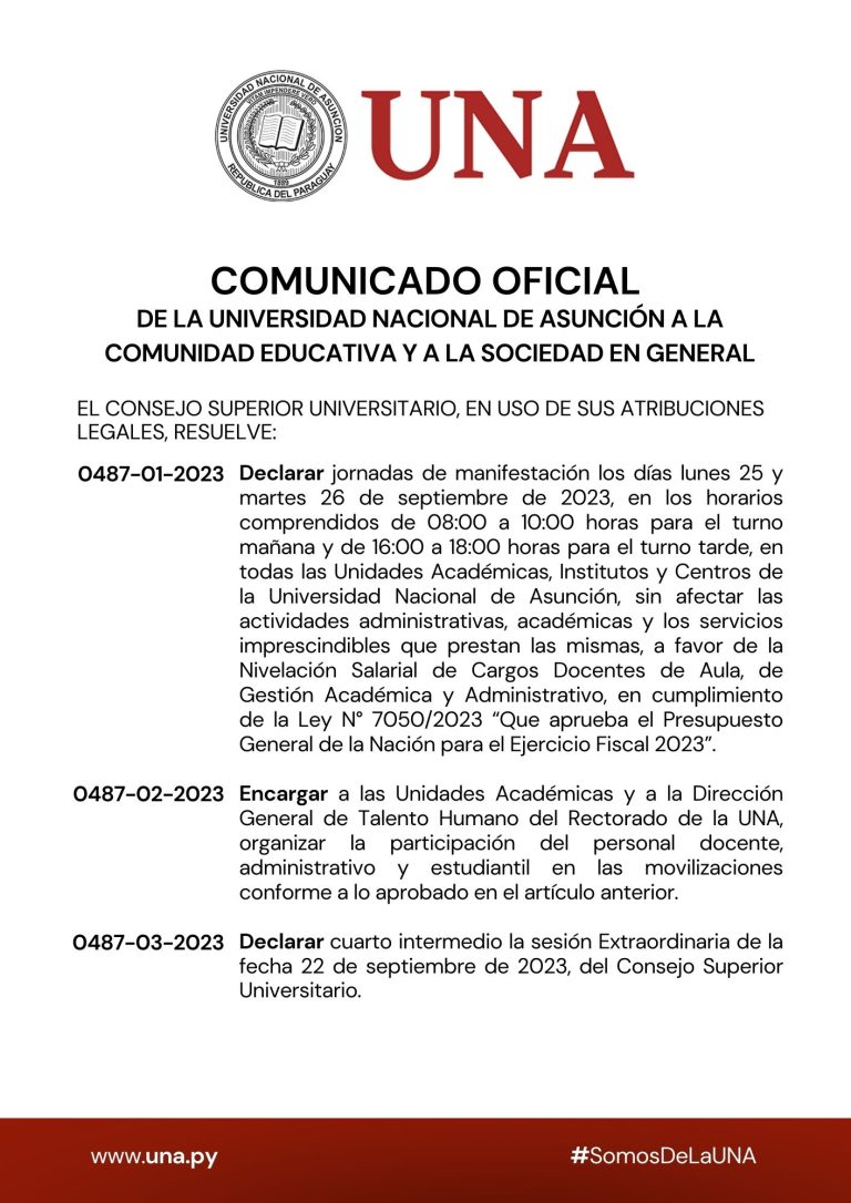 COMUNICADO IMPORTANTE 22/09/2023