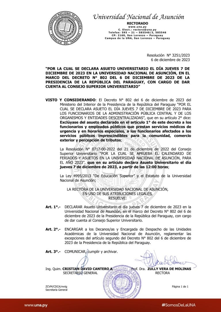 COMUNICADO IMPORTANTE 6/12/2023