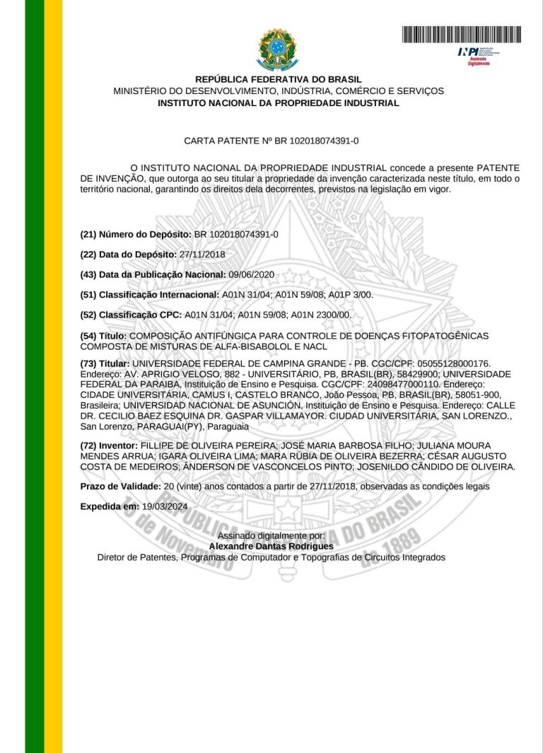 La UNA en conjunto con otras universidades brasileñas consiguen patentar composición antifúngica