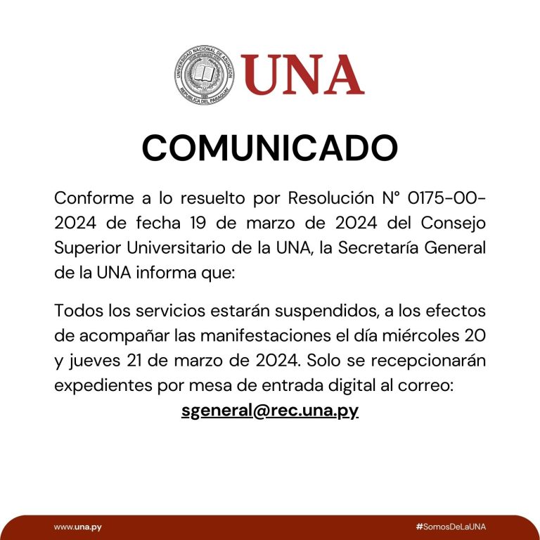 COMUNICADO SG-UNA