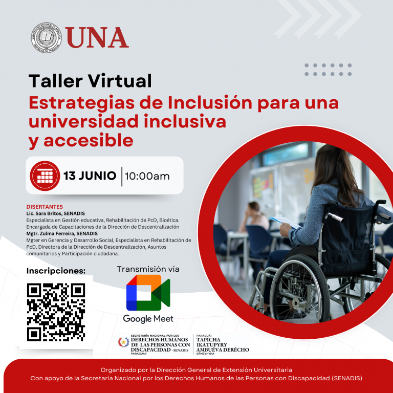 Taller virtual «Estrategias de inclusión para una Universidad Inclusiva y Accesible»