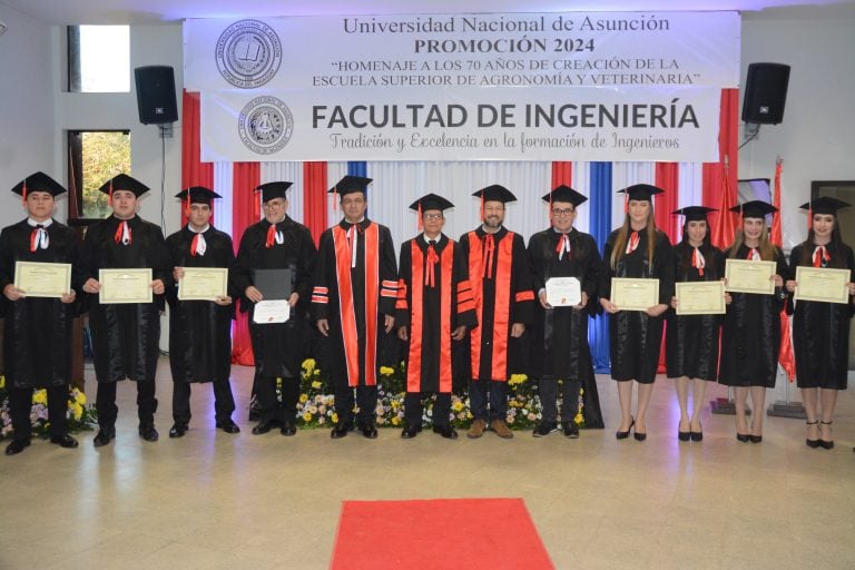 Profesionales de la ingeniería recibieron sus títulos de la UNA en Ayolas